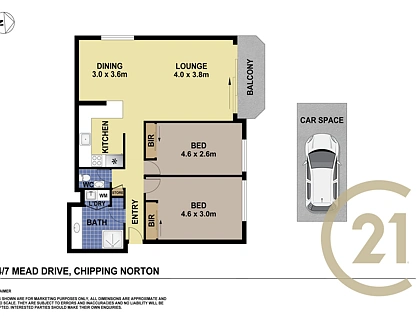 24/7 Mead Drive, Chipping Norton, South Western Suburbs, 2 Bedrooms, 1 Bathrooms, Apartment