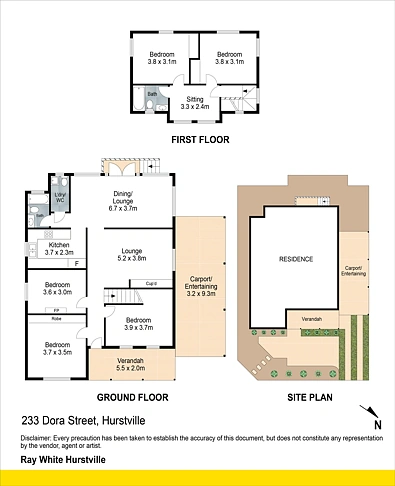 233 Dora Street, Hurstville, NSW 2220, 5 Bedrooms, 2 Bathrooms, House