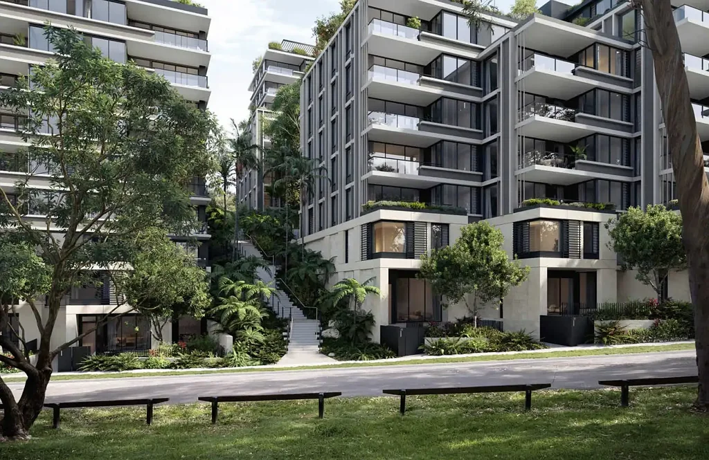 St Leonards 3房 6楼俯瞰Newlands precinct 宽敞三居室 135sqm内部空间 19sqm娱乐阳台 瑞士V-ZUG电器 自然采光充沛 邻近St Leonards Station Oversized 154sqm Parkside Residence in The Newlands | Luxury 3 Bed, 2 Bath, 2 Car
