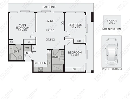 3106/8 Sutherland Street, Melbourne, Melbourne CBD, 3部屋, 2バスルーム, Apartment