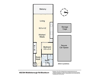 402/394-398 Middleborough Road, Blackburn, Inner East Melbourne, 1部屋, 1バスルーム, Apartment