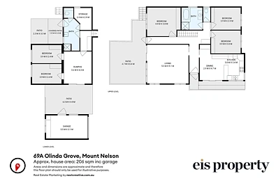 69A Olinda Grove, Mount Nelson, TAS 7007, 5 rūma, 2 rūma horoi, House