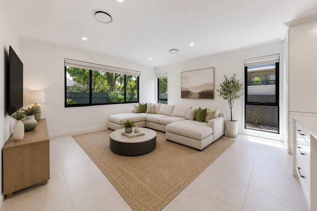 Contemporary light filled home n a peaceful Roseville setting
