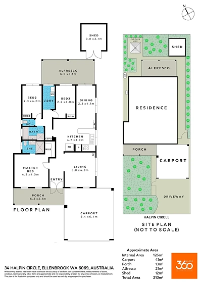 34 Halpin Circle, Ellenbrook, WA 6069, 3 Bedrooms, 2 Bathrooms, House