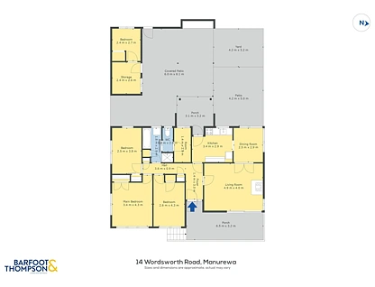 14 Wordsworth Road, Manurewa, Manukau City, Auckland, 3部屋, 1バスルーム, House
