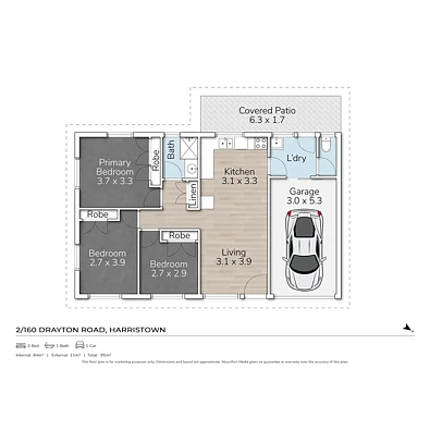 2/160 Drayton Road, Harristown, QLD 4350, 3 slaapkamers, 1 badkamers, Unit