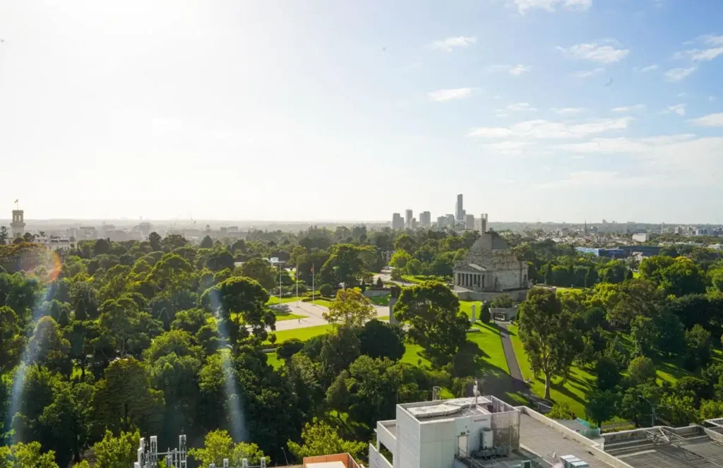 Southbank 2chambre Elevated Luxury with Permanent Garden & City Views – Botanic Melbourne