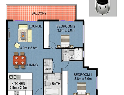 E110/3 Adonis Avenue, Rouse Hill, The Hills, 2 Kuwarto, 2 Banyo, Apartment