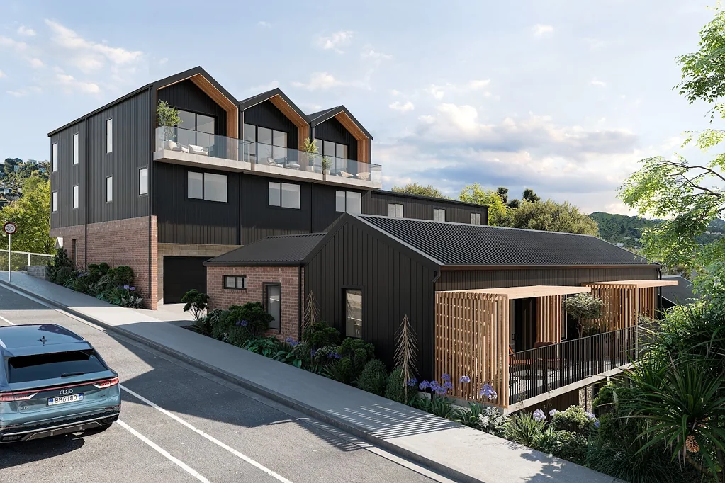 Wadestown 3 Bedroom Wadestown Rise | ARCHITECTURAL TOWNHOUSE LIVING.