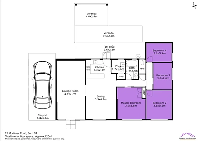 25 Mortimer Road, Berri, SA 5343, 4房, 1浴, House
