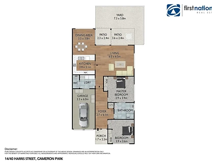 14/40 Harris Street, Cameron Park, Newcastle, 2 غرف, 1 حمامات, Unit