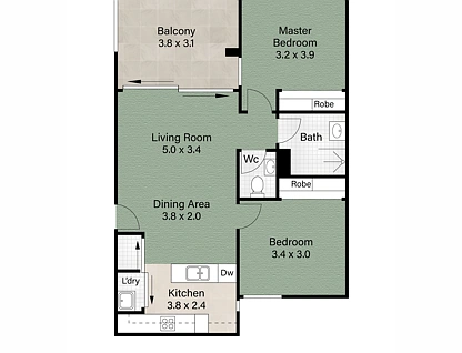 708/17 Lytton Road, East Brisbane, Brisbane - Eastern Region, 2 habitaciones, 1 baños, Apartment