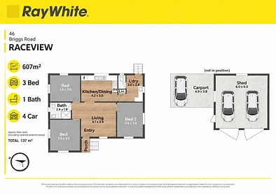 户型图 - 46 Briggs Road, Raceview, QLD 4305