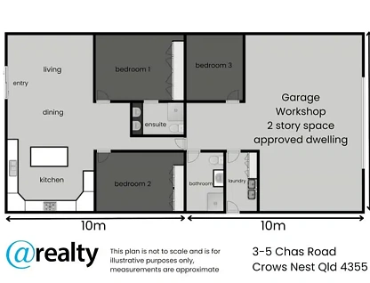3-5 Chas Road, Crows Nest, QLD 4355, 3房, 2浴, 独立屋