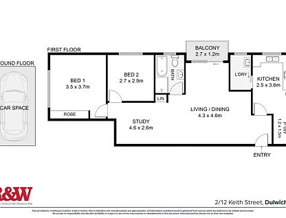 2/12 Keith Street, Dulwich Hill, Inner West, 2部屋, 1バスルーム, Apartment