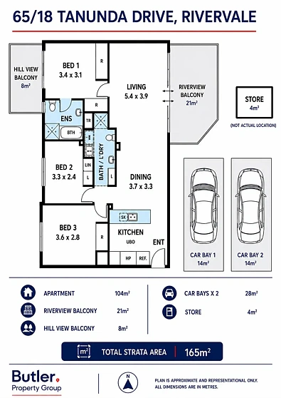 65/18 Tanunda Drive, Rivervale, WA 6103, 3 slaapkamers, 2 badkamers, Apartment