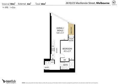 2610/23 Mackenzie Street, Melbourne, VIC 3000, 1 Bedrooms, 1 Bathrooms, Apartment