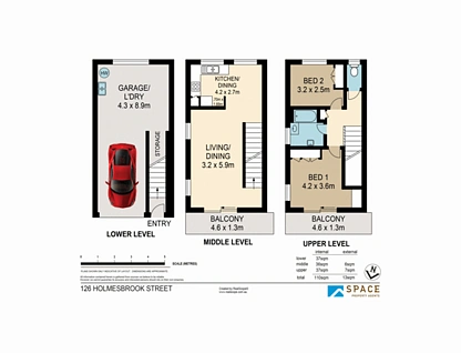 1/26 Holmesbrook Street, Ashgrove, Brisbane Western Region, 2 Kuwarto, 1 Banyo, Apartment