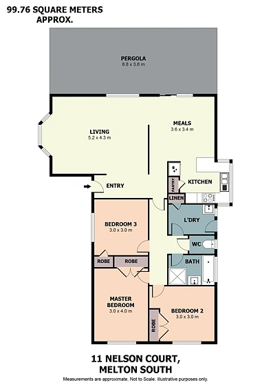 户型图 - 11 Nelson Court, Melton South, VIC 3338