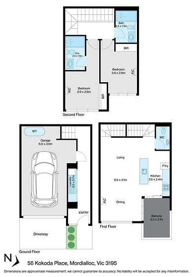 56 Kokoda Pl, Mordialloc, VIC 3195, 2 slaapkamers, 2 badkamers, Townhouse