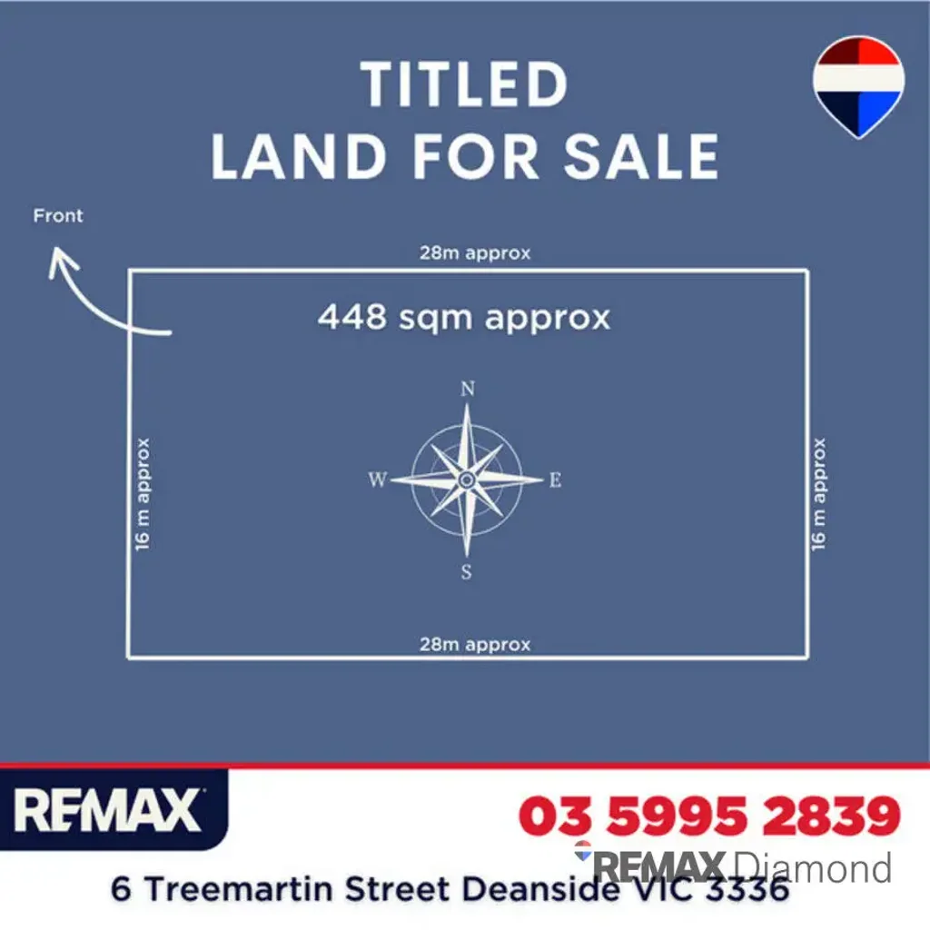 Deanside 西向地块448㎡ 16m临街面 快速通达CBD 家庭友好社区 无地役权 Premium Land offering in Deanside | 16m Front with Affordable Price