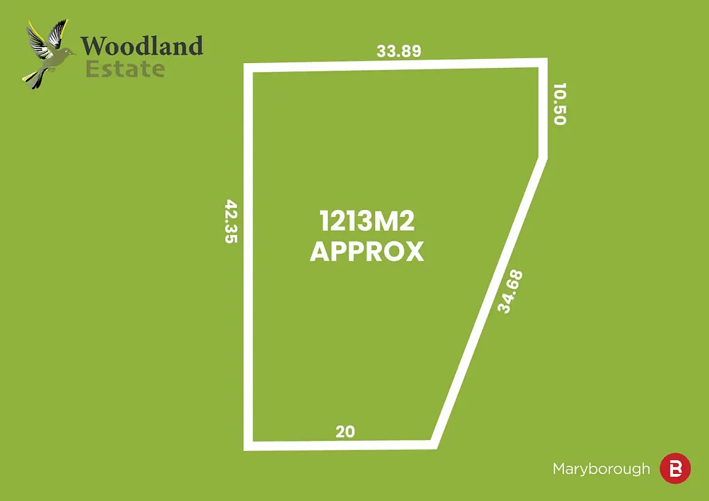 Maryborough LOT 8- 1213m2 - WOODLAND ESTATE - VACANT LAND - TITLED