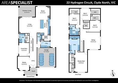 ਮੰਜ਼ਿਲ ਦੀ ਯੋਜਨਾ - 22 Hydrogen Circuit, Clyde North, VIC 3978