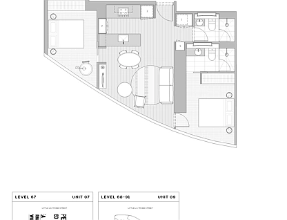 7109/228 Latrobe Street, Melbourne, Melbourne CBD, 2部屋, 2バスルーム, Apartment
