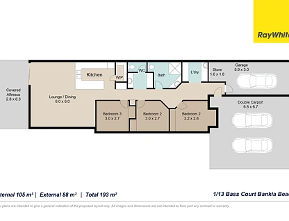 1/13 Bass Court, Banksia Beach, Moreton Bay Region, 3 कमरे, 1 बाथरूम, Apartment