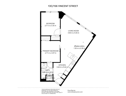 13C/156 Vincent Street, Auckland Central, Auckland City, 2 રૂમ, 1 બાથરૂમ, Apartment