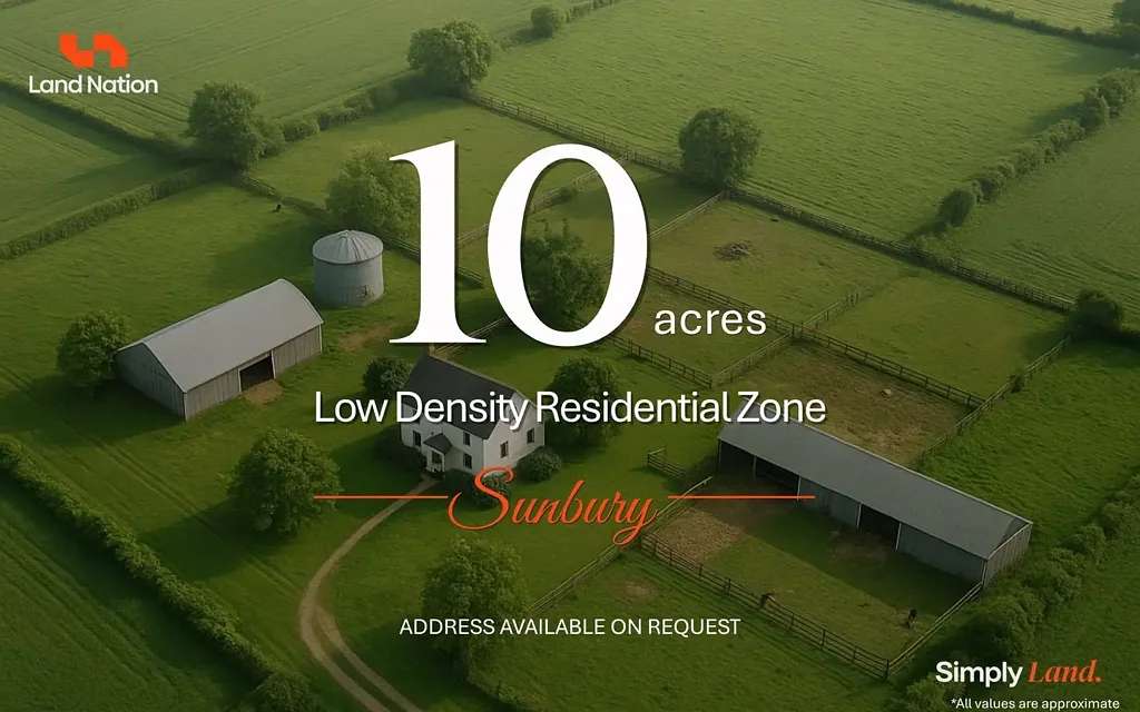 Sunbury 1 Bedroom Rare 10-Acre Lifestyle Parcel in Prime Sunbury Location
