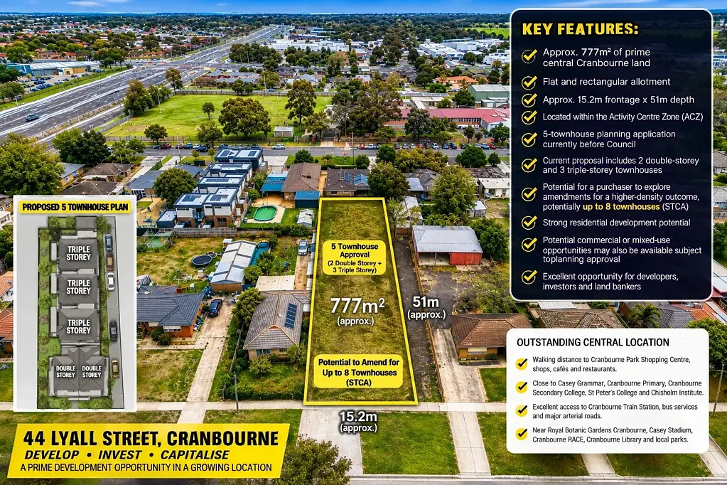 Cranbourne Cranbourne 中心地带的绝佳开发机会！ Prime Development Opportunity in the Heart of Cranbourne!