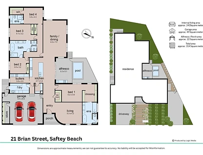 21 Brian Street, Safety Beach, Mornington Peninsula, 4 Kuwarto, 3 Banyo, House