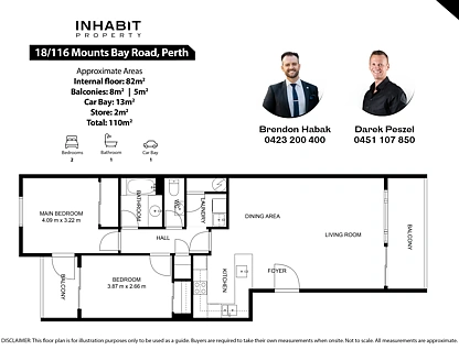 18/116 Mounts Bay Road, Perth, Perth CBD, 2 غرف, 1 حمامات, Apartment