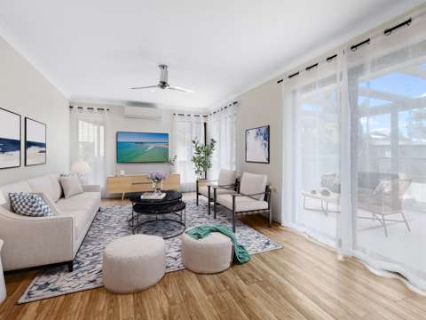 Currumbin Waters 3 Bedroom Contemporary coastal interior with self-contained dual living