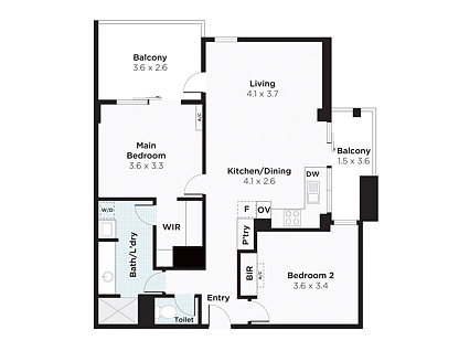 91/418-428 Murray Street, Perth, Perth CBD, 2房, 1浴, Apartment