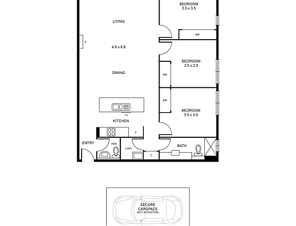 19/42A Byron Street, Footscray, Western Melbourne, 3 રૂમ, 1 બાથરૂમ, Apartment