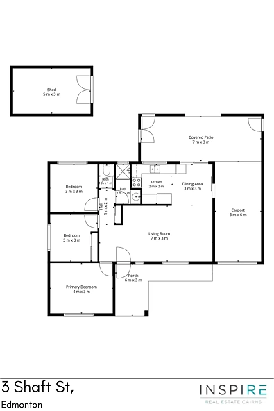 3 Shaft Street, Edmonton, QLD 4869, 3 Bedrooms, 1 Bathrooms, House