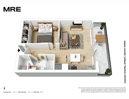1005/661 Chapel Street, South Yarra, Inner East Melbourne, 1 ห้องนอน, 1 ห้องน้ำ, Apartment