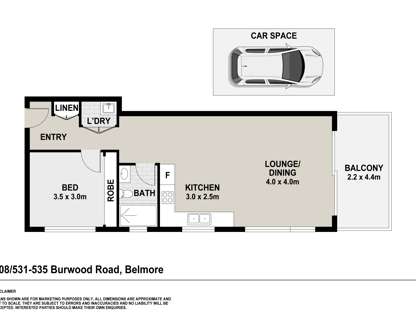 208/531-535 Burwood Road, Belmore, NSW 2192, 1 Bedrooms, 1 Bathrooms, Apartment
