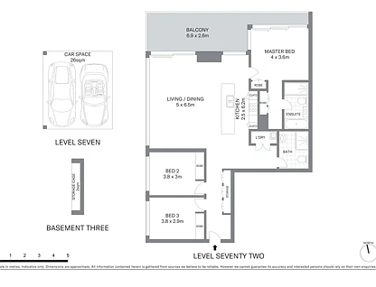 7207/117 Bathurst Street, Sydney, NSW 2000, 3房, 2浴, 公寓