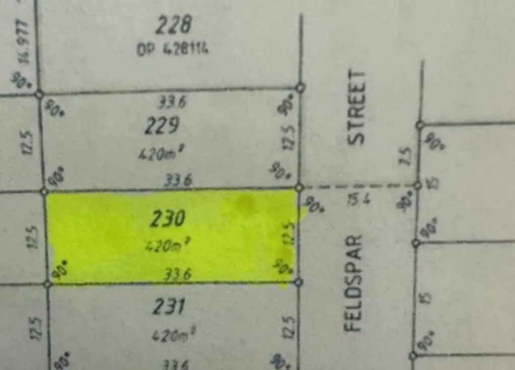 Southern River Lot 230 Feldspar Street Southern River,  420 Sqm with  12.5 m frontage for only $449,000
