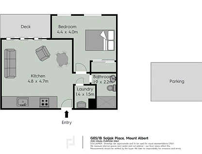 G05/1B Soljak Place, Mount Albert, Auckland City, 1 Schlafzimmer, 1 Badezimmer, Apartment