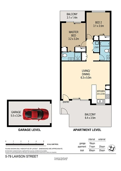 5/79 Lawson Street, Morningside, QLD 4170, 2房, 2浴, Unit