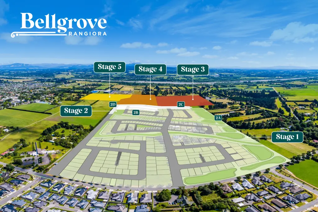 Rangiora Bellgrove Stage 2 Selling Now 400-500m2 from $319K