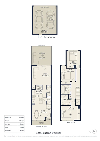 户型图 - 14 Stallion Drive, St Clair, SA 5011