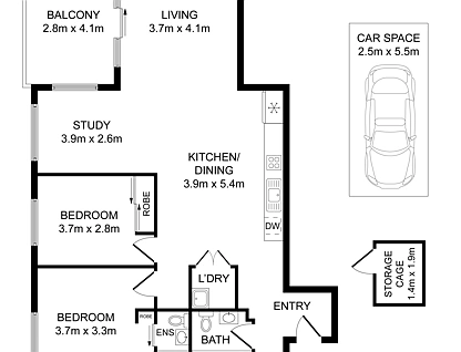 14/18 Paskin Street, Kingswood, Outer Western Sydney, 2 Kuwarto, 2 Banyo, Unit