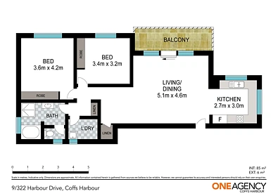 9/322 Harbour Drive, Coffs Harbour, NSW 2450, 2房, 1浴, Unit