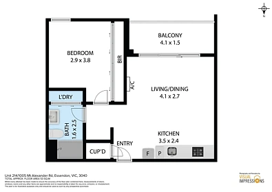 214/1005 Mt Alexander Rd, Essendon, VIC 3040, 1 slaapkamers, 1 badkamers, Apartment