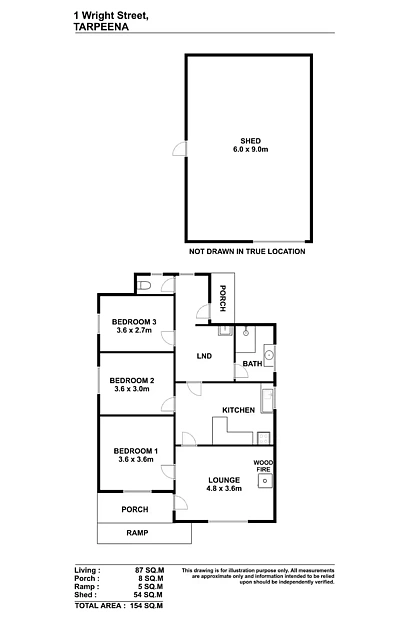 1 Wright Street, Tarpeena, SA 5277, 3 રૂમ, 1 બાથરૂમ, House